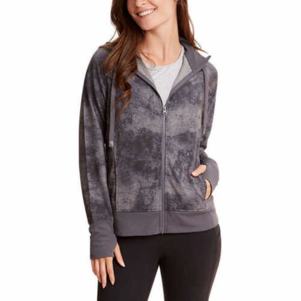 Danskin Ladies' Full Zip Active Jacket w/ Thumbholes Soft Cozy